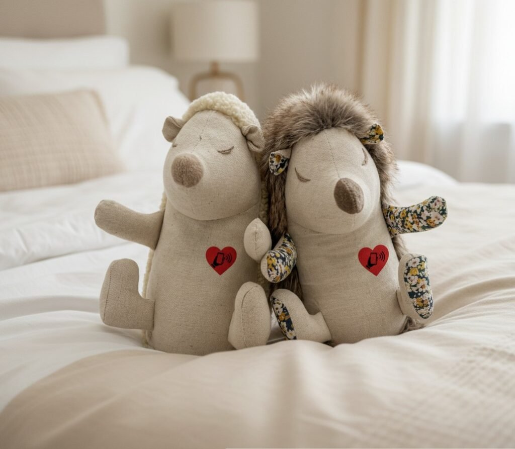 2 erizos memoriales en la cama