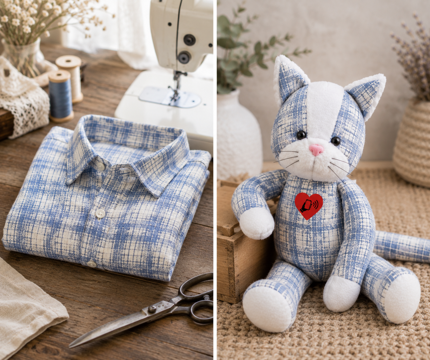 Gatito memorial camisa azul